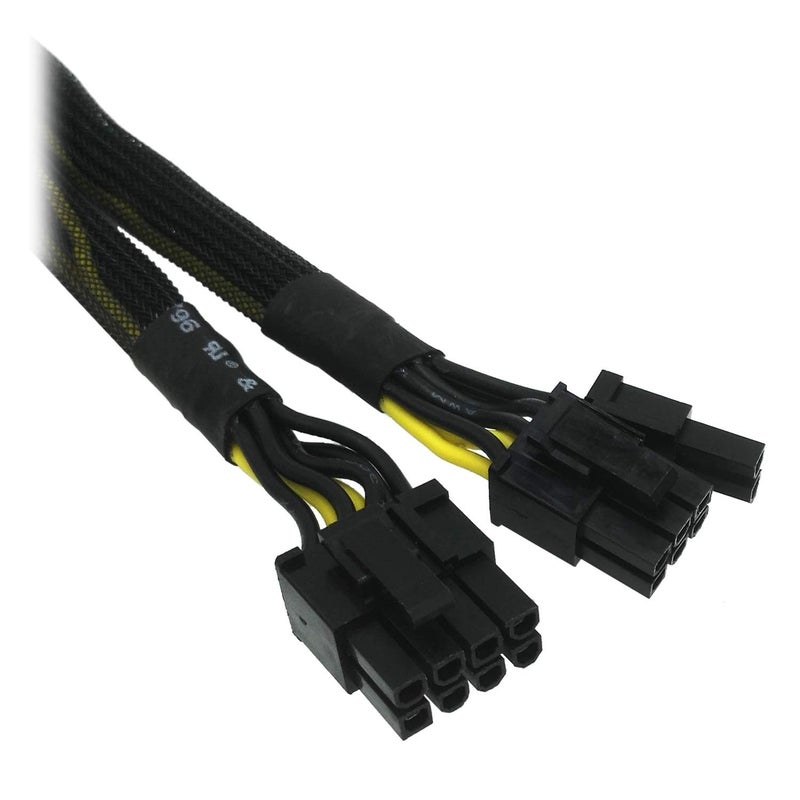 COMeap GPU Power Cable for Dell PowerEdge R720 720XD R730, CPU 8 Pin Male to Dual 8 Pin(6+2) Male PCIe Power Adapter for NVIDIA Tesla GPU J30DG 15-inch(38cm) - Image 3